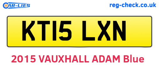 KT15LXN are the vehicle registration plates.