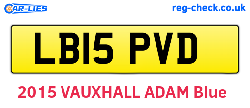 LB15PVD are the vehicle registration plates.