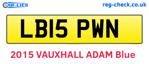 LB15PWN are the vehicle registration plates.