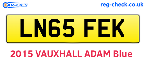 LN65FEK are the vehicle registration plates.
