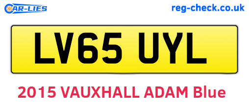 LV65UYL are the vehicle registration plates.
