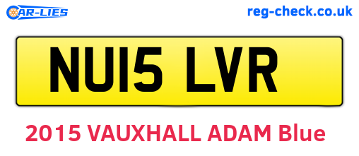 NU15LVR are the vehicle registration plates.