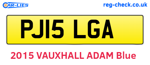 PJ15LGA are the vehicle registration plates.