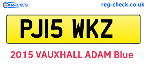 PJ15WKZ are the vehicle registration plates.