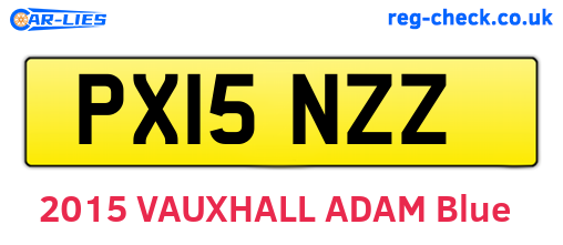 PX15NZZ are the vehicle registration plates.