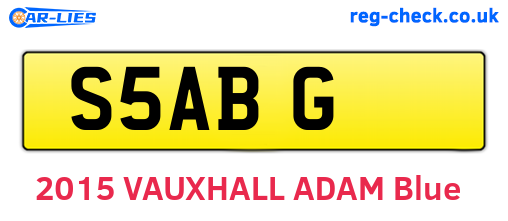 S5ABG are the vehicle registration plates.