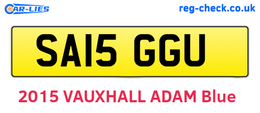 SA15GGU are the vehicle registration plates.