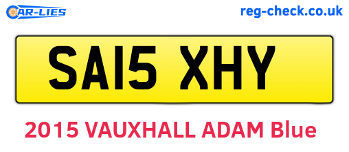 SA15XHY are the vehicle registration plates.