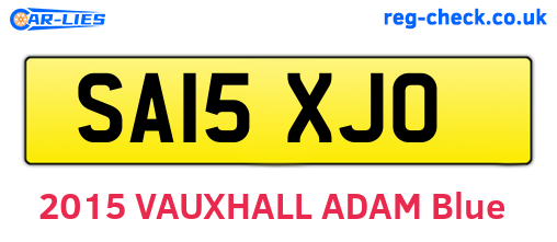 SA15XJO are the vehicle registration plates.