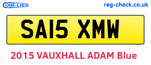 SA15XMW are the vehicle registration plates.