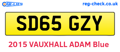 SD65GZY are the vehicle registration plates.
