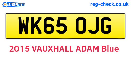 WK65OJG are the vehicle registration plates.