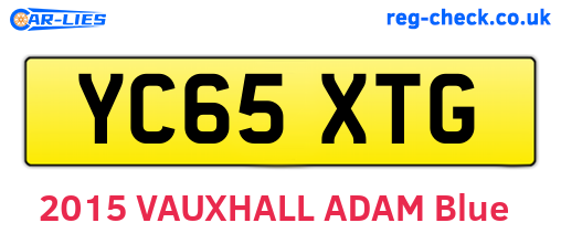 YC65XTG are the vehicle registration plates.