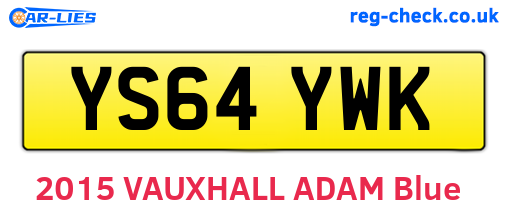 YS64YWK are the vehicle registration plates.