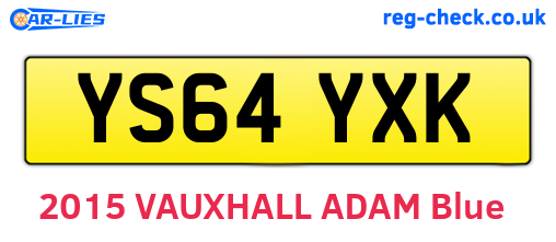 YS64YXK are the vehicle registration plates.