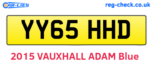 YY65HHD are the vehicle registration plates.