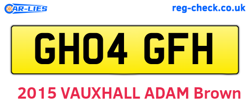 GH04GFH are the vehicle registration plates.