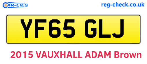 YF65GLJ are the vehicle registration plates.