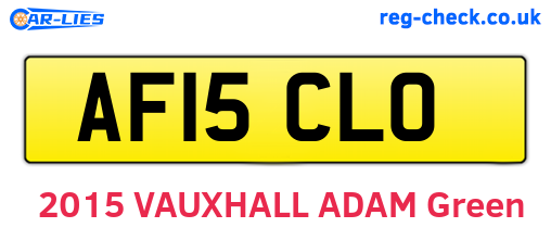 AF15CLO are the vehicle registration plates.