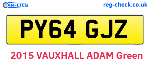PY64GJZ are the vehicle registration plates.