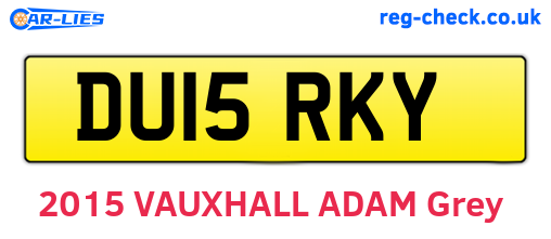 DU15RKY are the vehicle registration plates.
