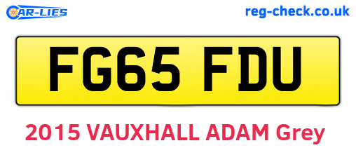 FG65FDU are the vehicle registration plates.