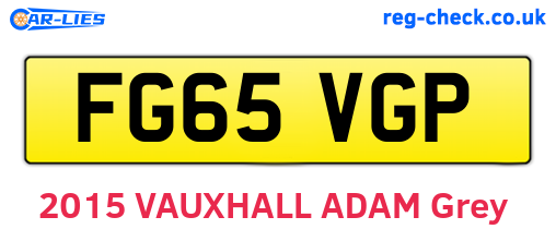 FG65VGP are the vehicle registration plates.