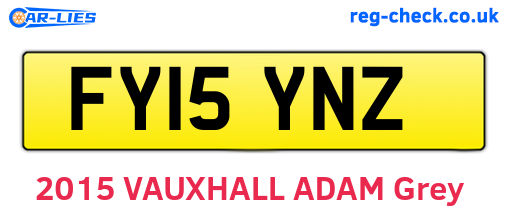FY15YNZ are the vehicle registration plates.