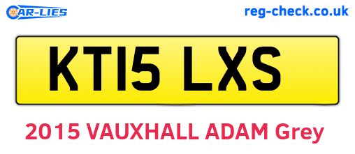 KT15LXS are the vehicle registration plates.