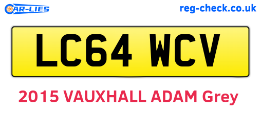 LC64WCV are the vehicle registration plates.