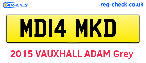 MD14MKD are the vehicle registration plates.