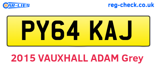 PY64KAJ are the vehicle registration plates.