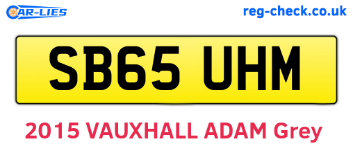 SB65UHM are the vehicle registration plates.