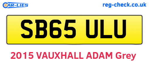 SB65ULU are the vehicle registration plates.