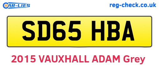 SD65HBA are the vehicle registration plates.