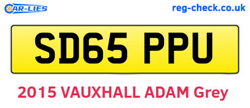 SD65PPU are the vehicle registration plates.