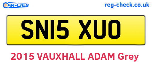 SN15XUO are the vehicle registration plates.