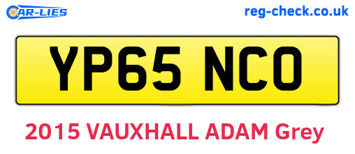YP65NCO are the vehicle registration plates.