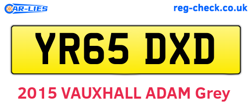 YR65DXD are the vehicle registration plates.