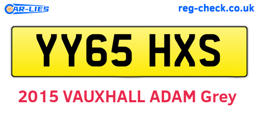 YY65HXS are the vehicle registration plates.