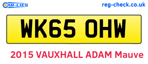 WK65OHW are the vehicle registration plates.