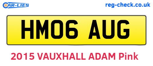 HM06AUG are the vehicle registration plates.