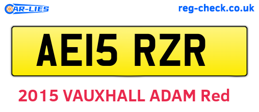 AE15RZR are the vehicle registration plates.