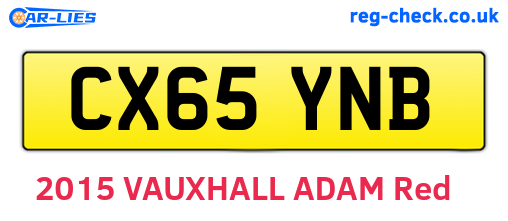 CX65YNB are the vehicle registration plates.