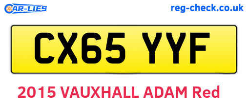 CX65YYF are the vehicle registration plates.