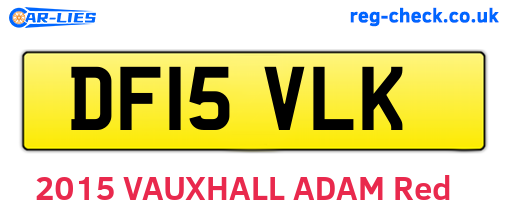 DF15VLK are the vehicle registration plates.
