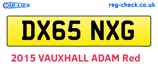 DX65NXG are the vehicle registration plates.