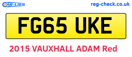 FG65UKE are the vehicle registration plates.