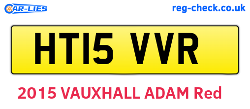 HT15VVR are the vehicle registration plates.