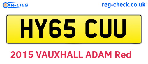 HY65CUU are the vehicle registration plates.
